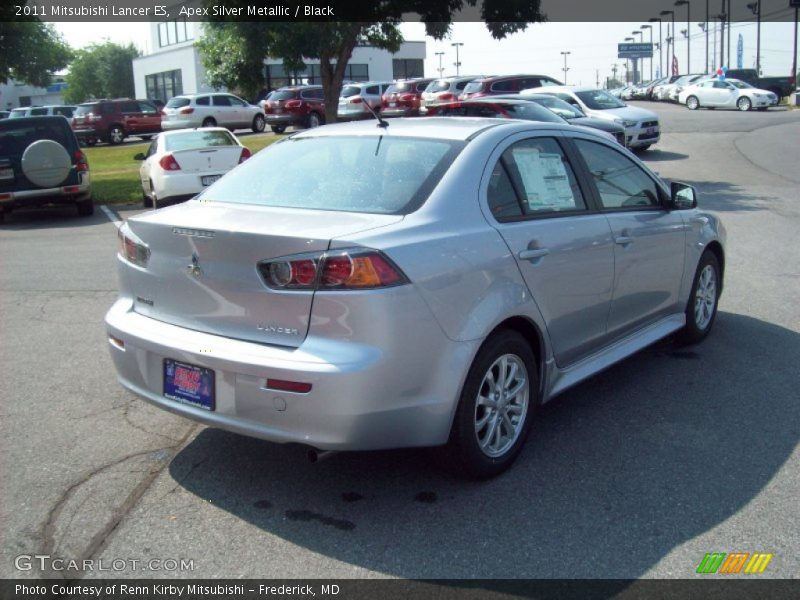 Apex Silver Metallic / Black 2011 Mitsubishi Lancer ES