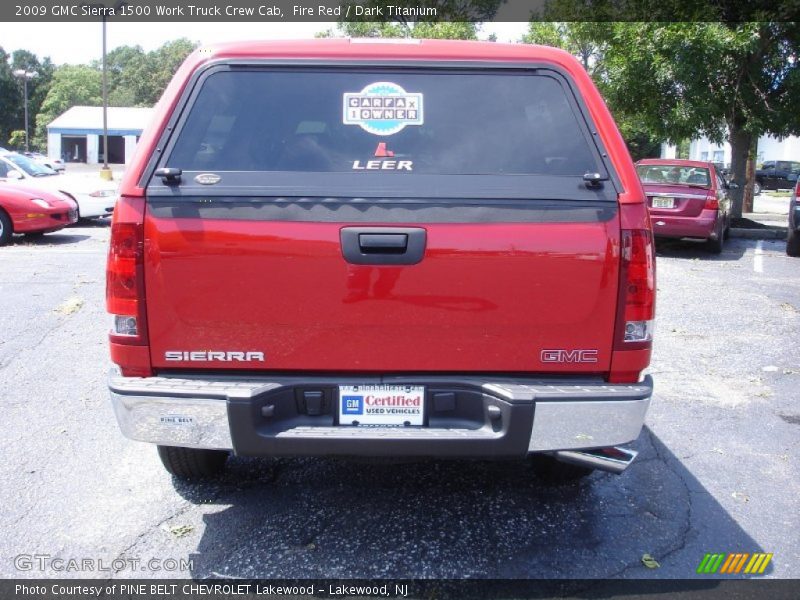 Fire Red / Dark Titanium 2009 GMC Sierra 1500 Work Truck Crew Cab