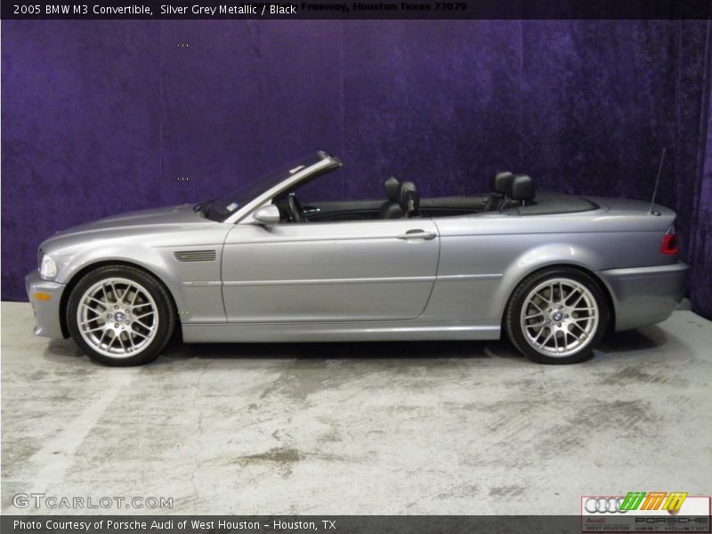 Silver Grey Metallic / Black 2005 BMW M3 Convertible