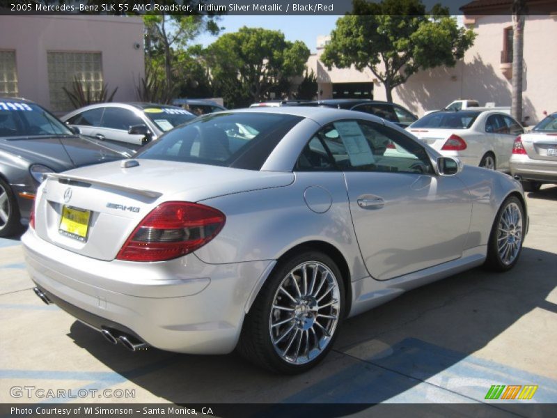 Iridium Silver Metallic / Black/Red 2005 Mercedes-Benz SLK 55 AMG Roadster