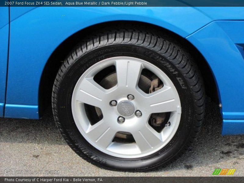 Aqua Blue Metallic / Dark Pebble/Light Pebble 2007 Ford Focus ZX4 SES Sedan