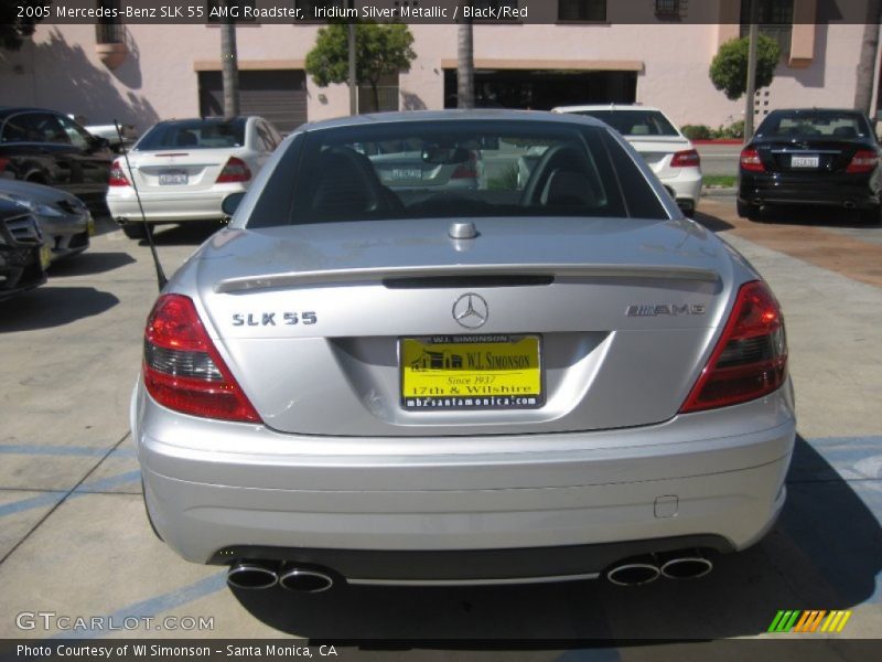 Iridium Silver Metallic / Black/Red 2005 Mercedes-Benz SLK 55 AMG Roadster