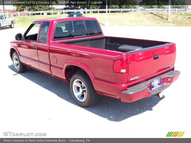 Medium Red Metallic / Graphite 1998 Chevrolet S10 LS Extended Cab
