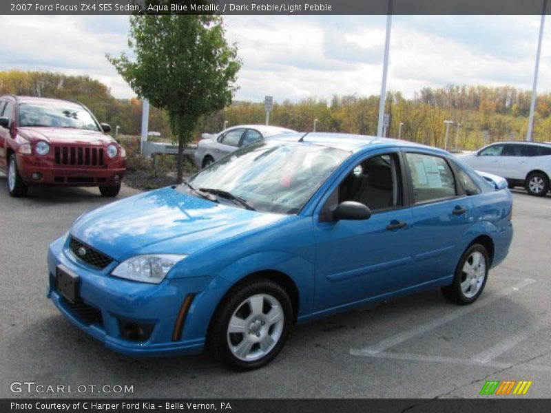 Aqua Blue Metallic / Dark Pebble/Light Pebble 2007 Ford Focus ZX4 SES Sedan