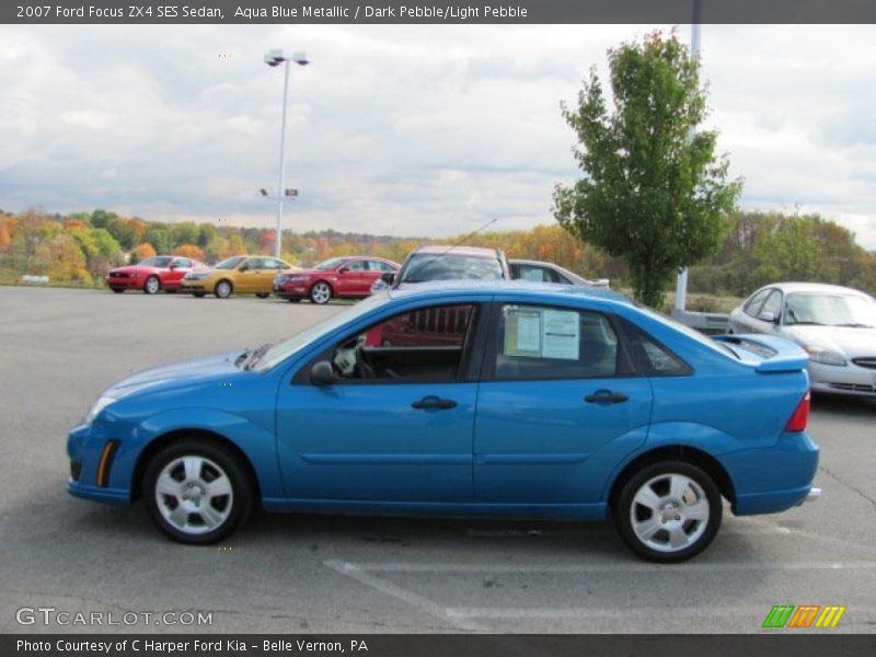 Aqua Blue Metallic / Dark Pebble/Light Pebble 2007 Ford Focus ZX4 SES Sedan