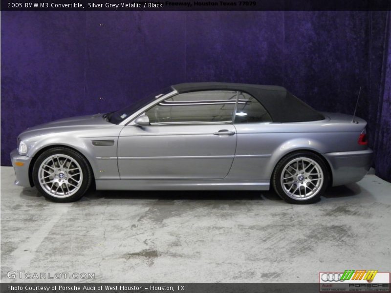Silver Grey Metallic / Black 2005 BMW M3 Convertible