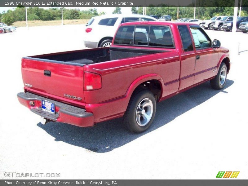 Medium Red Metallic / Graphite 1998 Chevrolet S10 LS Extended Cab