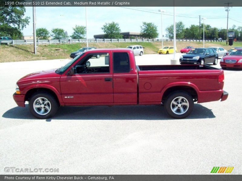 Medium Red Metallic / Graphite 1998 Chevrolet S10 LS Extended Cab