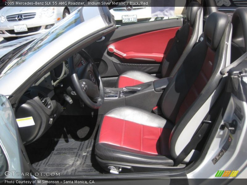 Iridium Silver Metallic / Black/Red 2005 Mercedes-Benz SLK 55 AMG Roadster