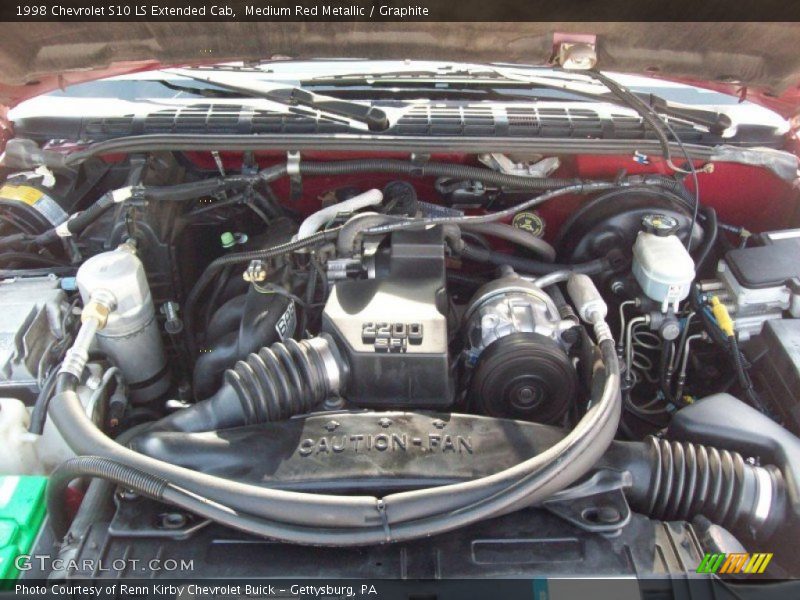 Medium Red Metallic / Graphite 1998 Chevrolet S10 LS Extended Cab