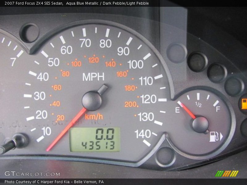 Aqua Blue Metallic / Dark Pebble/Light Pebble 2007 Ford Focus ZX4 SES Sedan