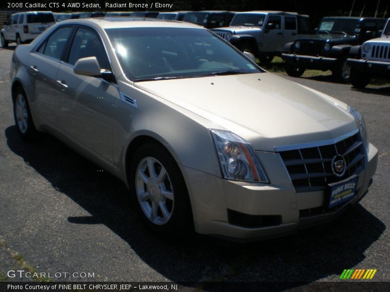 Radiant Bronze / Ebony 2008 Cadillac CTS 4 AWD Sedan