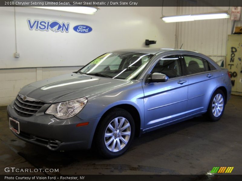 Silver Steel Metallic / Dark Slate Gray 2010 Chrysler Sebring Limited Sedan