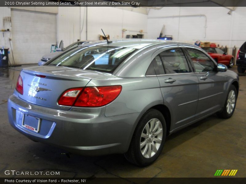 Silver Steel Metallic / Dark Slate Gray 2010 Chrysler Sebring Limited Sedan