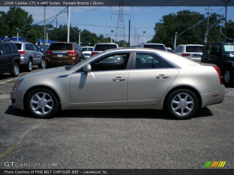 Radiant Bronze / Ebony 2008 Cadillac CTS 4 AWD Sedan