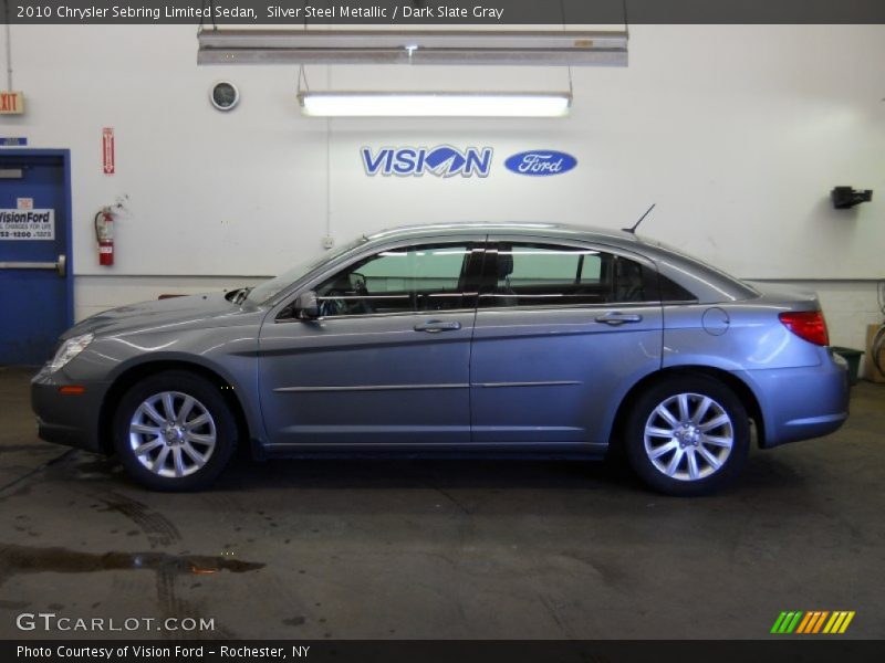 Silver Steel Metallic / Dark Slate Gray 2010 Chrysler Sebring Limited Sedan
