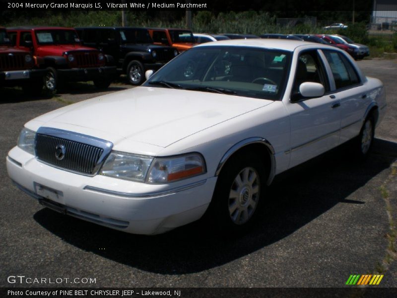 Vibrant White / Medium Parchment 2004 Mercury Grand Marquis LS