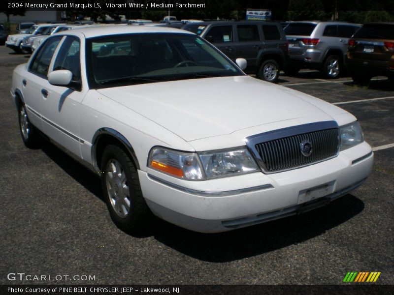 Vibrant White / Medium Parchment 2004 Mercury Grand Marquis LS