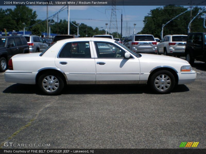 Vibrant White / Medium Parchment 2004 Mercury Grand Marquis LS