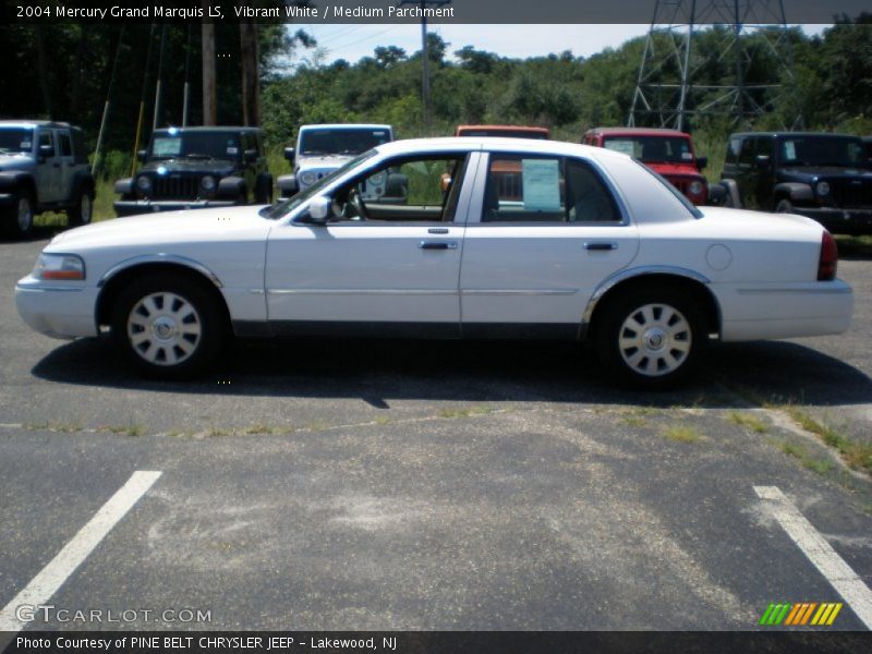 Vibrant White / Medium Parchment 2004 Mercury Grand Marquis LS