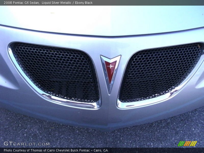 Liquid Silver Metallic / Ebony Black 2008 Pontiac G6 Sedan