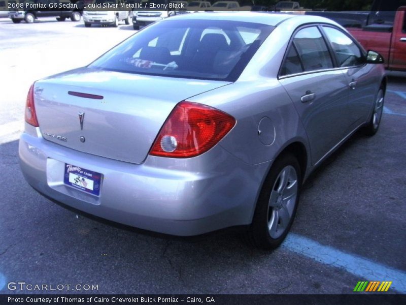 Liquid Silver Metallic / Ebony Black 2008 Pontiac G6 Sedan