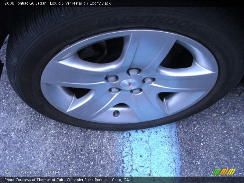 Liquid Silver Metallic / Ebony Black 2008 Pontiac G6 Sedan