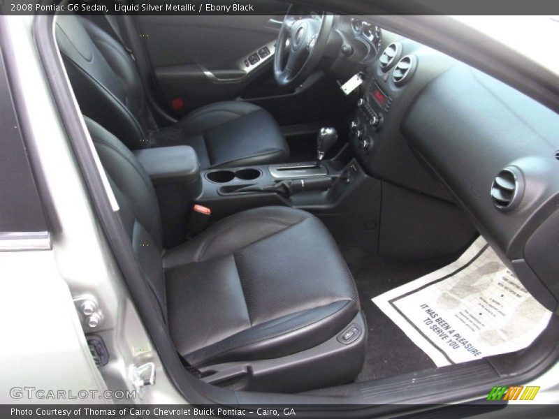 Liquid Silver Metallic / Ebony Black 2008 Pontiac G6 Sedan