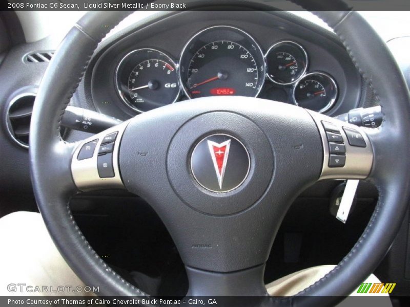 Liquid Silver Metallic / Ebony Black 2008 Pontiac G6 Sedan