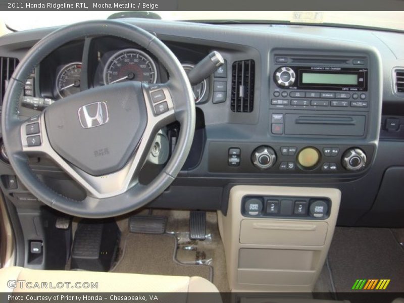 Dashboard of 2011 Ridgeline RTL