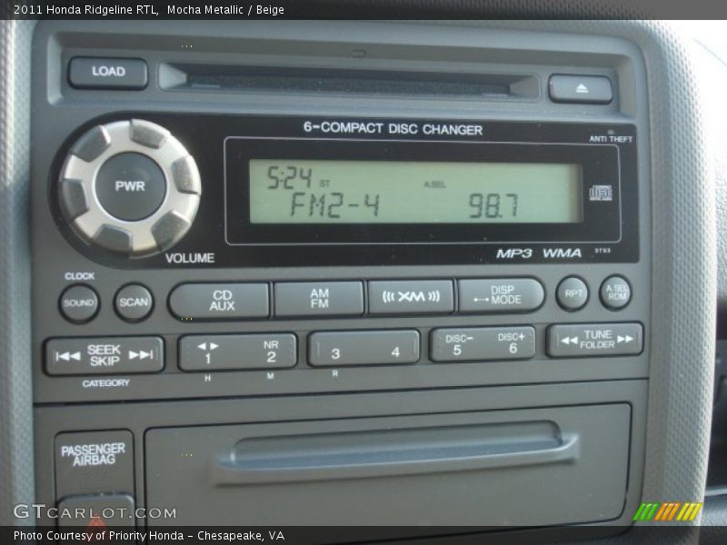 Controls of 2011 Ridgeline RTL