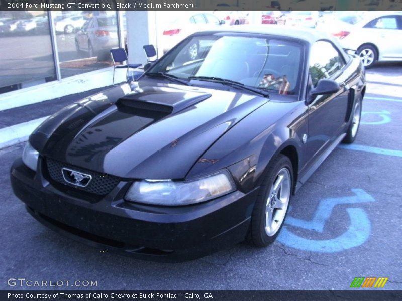Black / Medium Parchment 2004 Ford Mustang GT Convertible