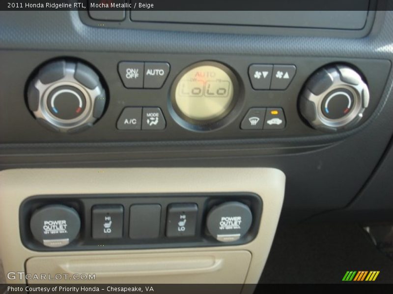 Controls of 2011 Ridgeline RTL