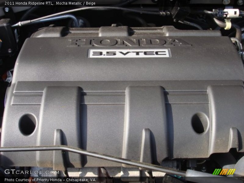  2011 Ridgeline RTL Engine - 3.5 Liter SOHC 24-Valve VTEC V6