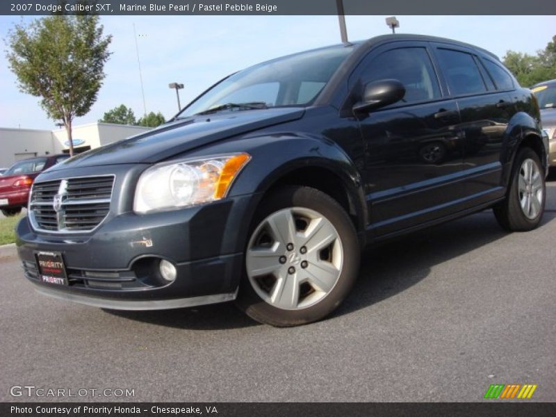 Marine Blue Pearl / Pastel Pebble Beige 2007 Dodge Caliber SXT