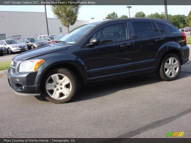 Marine Blue Pearl / Pastel Pebble Beige 2007 Dodge Caliber SXT