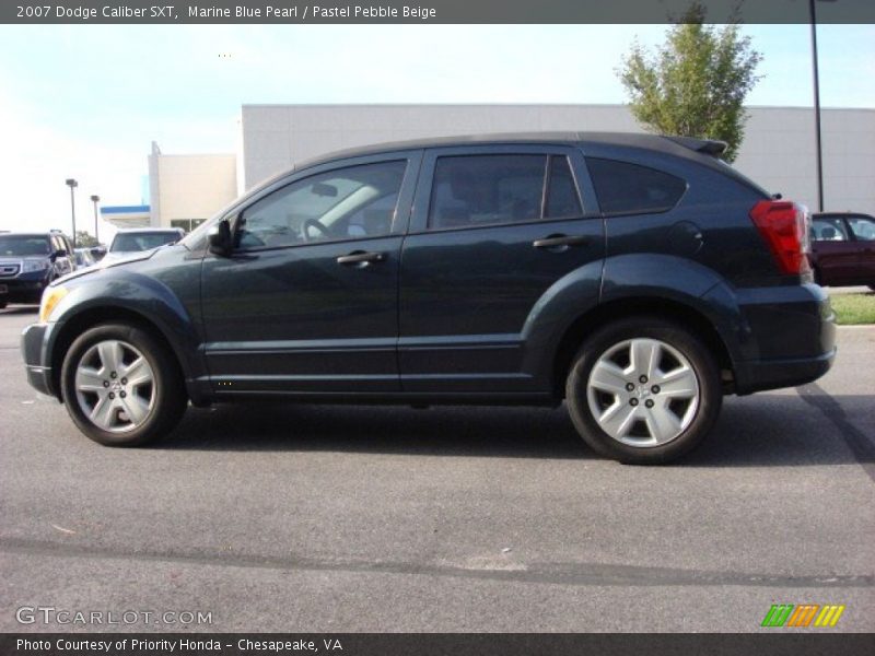 Marine Blue Pearl / Pastel Pebble Beige 2007 Dodge Caliber SXT