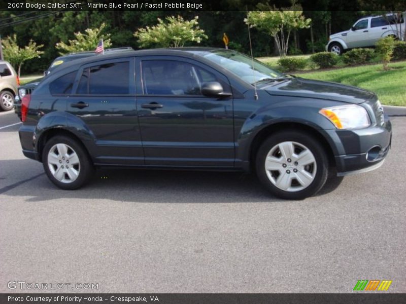 Marine Blue Pearl / Pastel Pebble Beige 2007 Dodge Caliber SXT