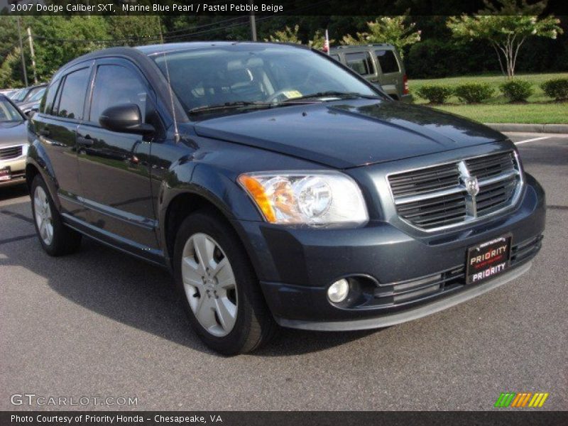 Marine Blue Pearl / Pastel Pebble Beige 2007 Dodge Caliber SXT