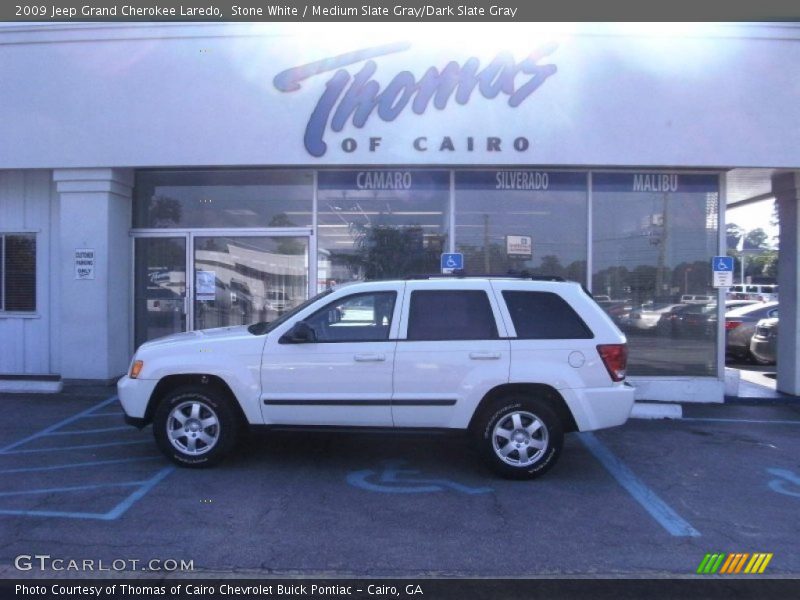 Stone White / Medium Slate Gray/Dark Slate Gray 2009 Jeep Grand Cherokee Laredo
