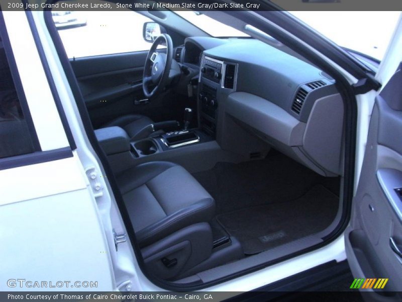 Stone White / Medium Slate Gray/Dark Slate Gray 2009 Jeep Grand Cherokee Laredo