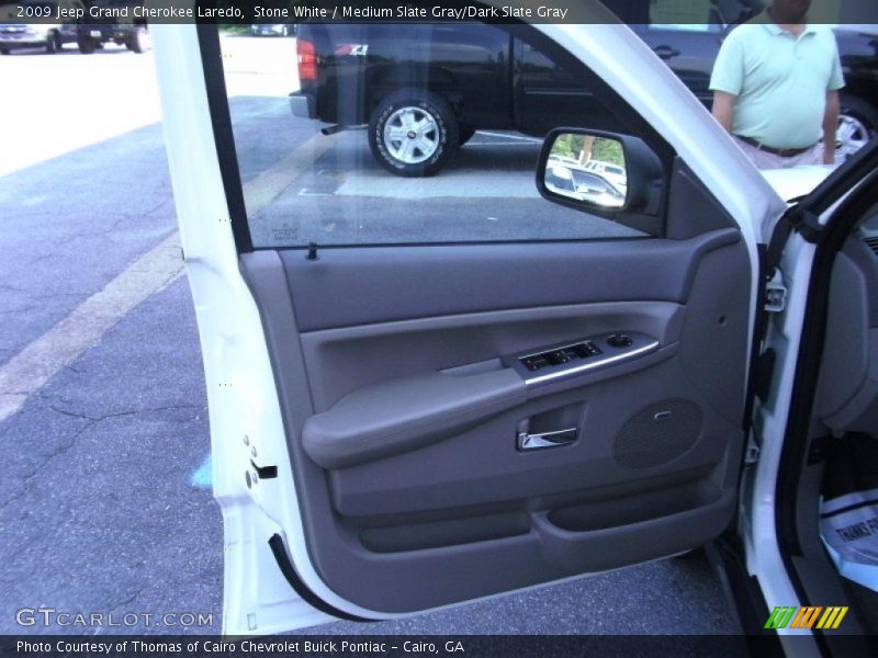 Stone White / Medium Slate Gray/Dark Slate Gray 2009 Jeep Grand Cherokee Laredo