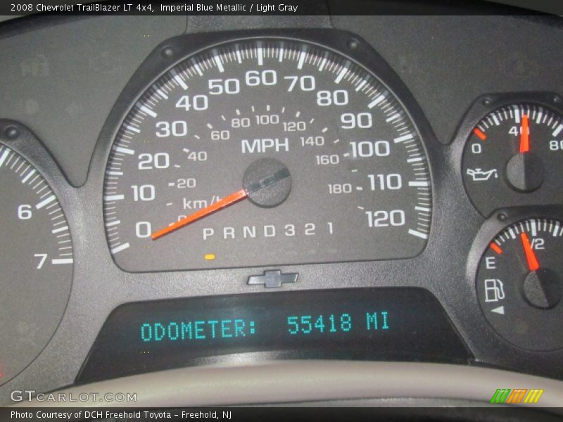 Imperial Blue Metallic / Light Gray 2008 Chevrolet TrailBlazer LT 4x4