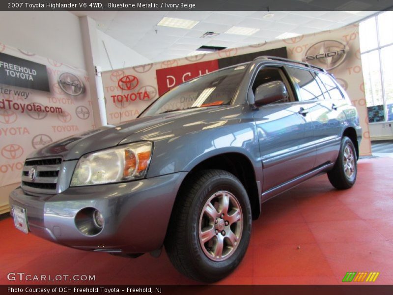 Bluestone Metallic / Ivory Beige 2007 Toyota Highlander V6 4WD