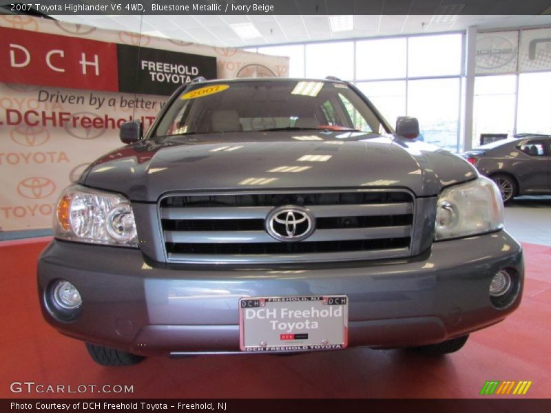 Bluestone Metallic / Ivory Beige 2007 Toyota Highlander V6 4WD