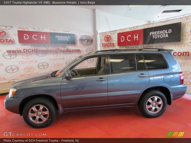Bluestone Metallic / Ivory Beige 2007 Toyota Highlander V6 4WD