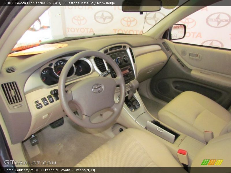 Bluestone Metallic / Ivory Beige 2007 Toyota Highlander V6 4WD