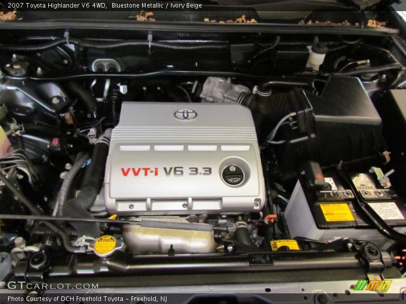 Bluestone Metallic / Ivory Beige 2007 Toyota Highlander V6 4WD