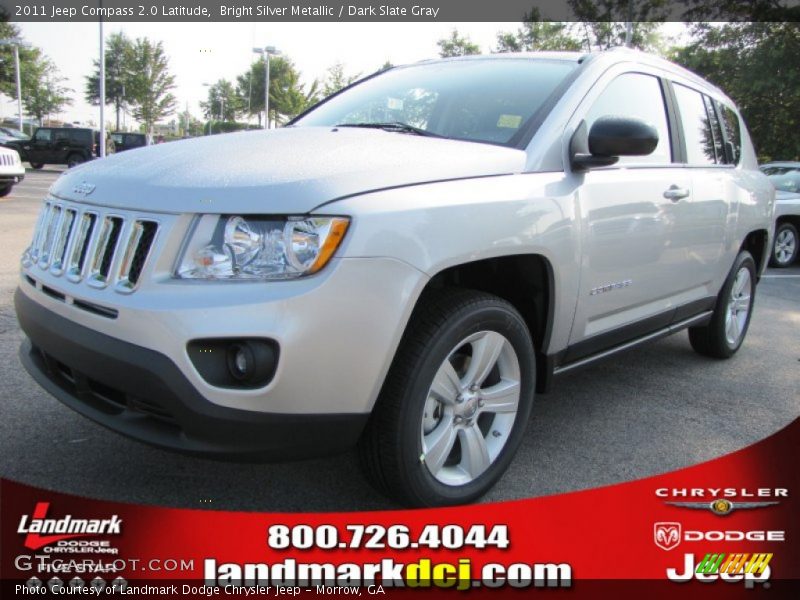 Bright Silver Metallic / Dark Slate Gray 2011 Jeep Compass 2.0 Latitude