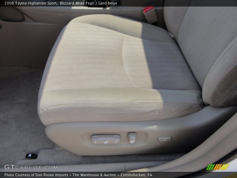 Blizzard White Pearl / Sand Beige 2008 Toyota Highlander Sport